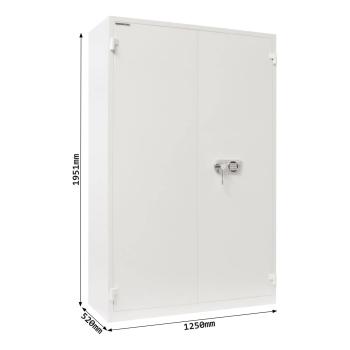 Preview: Rottner Stahlbüroschrank Office 4 Premium Elektronikschloss lichtgrau T05036